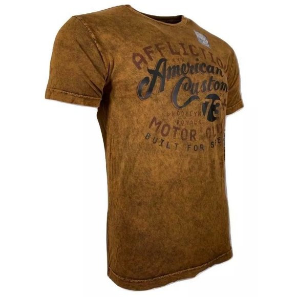 AFFLICTION Men's T-Shirt S/S BROOKLYN Tee Black La - Picture 4 of 10